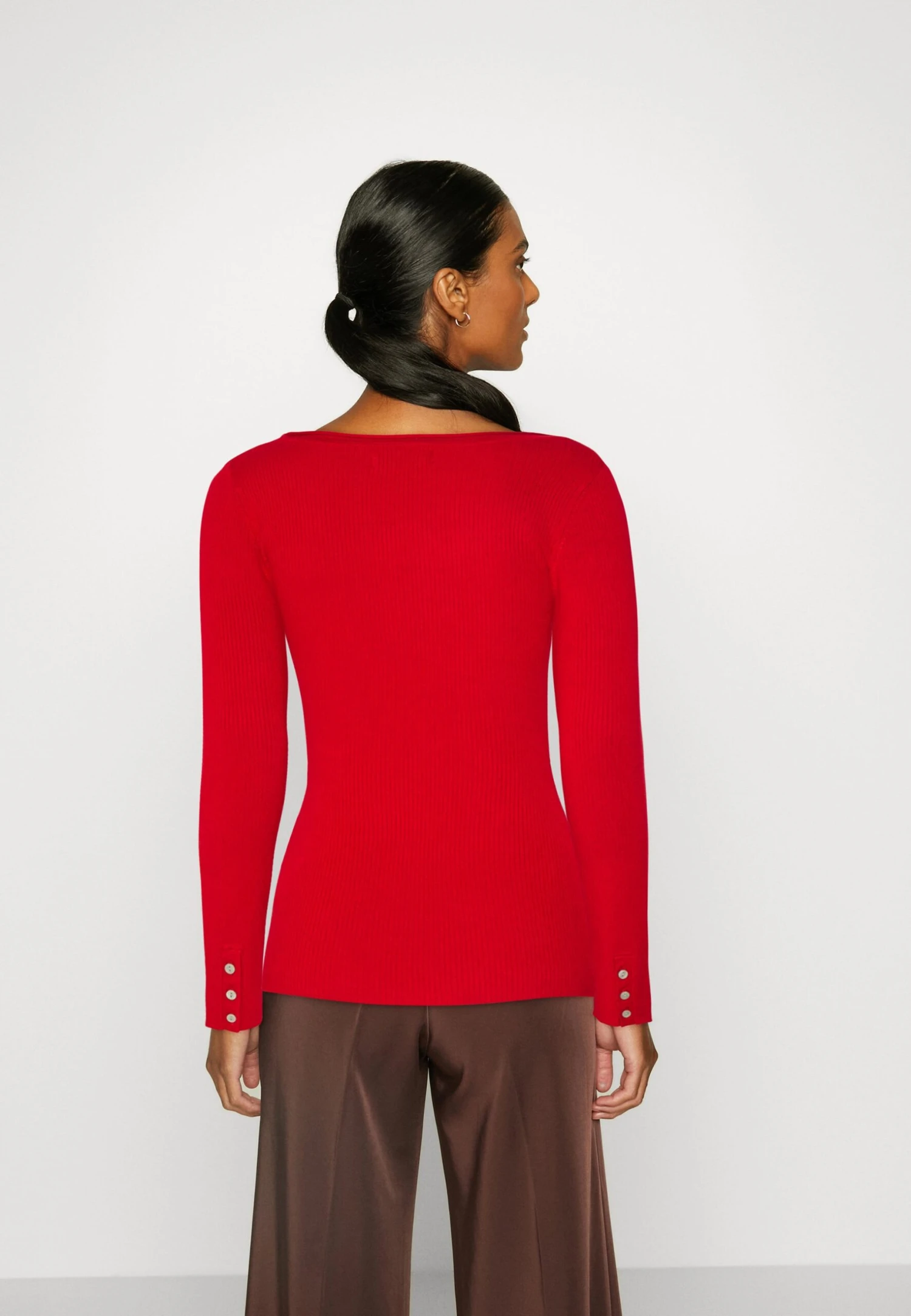 Anna Field Button Detail - Trui -Red - Afbeelding 3