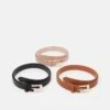 Anna Field 3 Pack - Riem - Black/Cognac/Pink