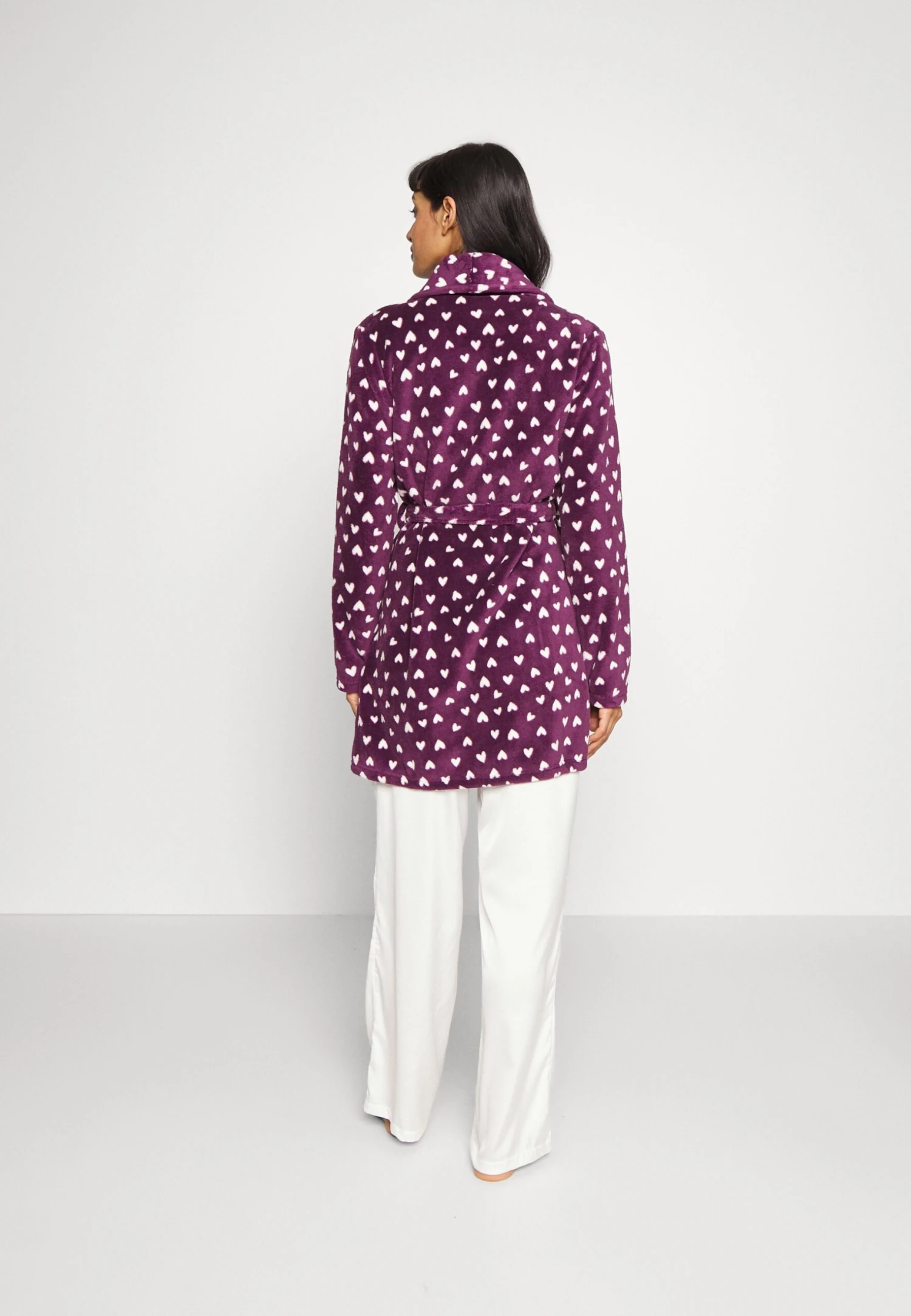 Anna Field Badjas - Dark Red/Beige - Afbeelding 3