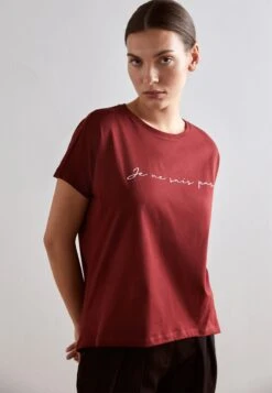 Anna Field Mandala Low To High - T-Shirt Print - Bordeaux