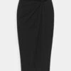 Anna Field Front Knot Midi Skirt - Kokerrok - Black