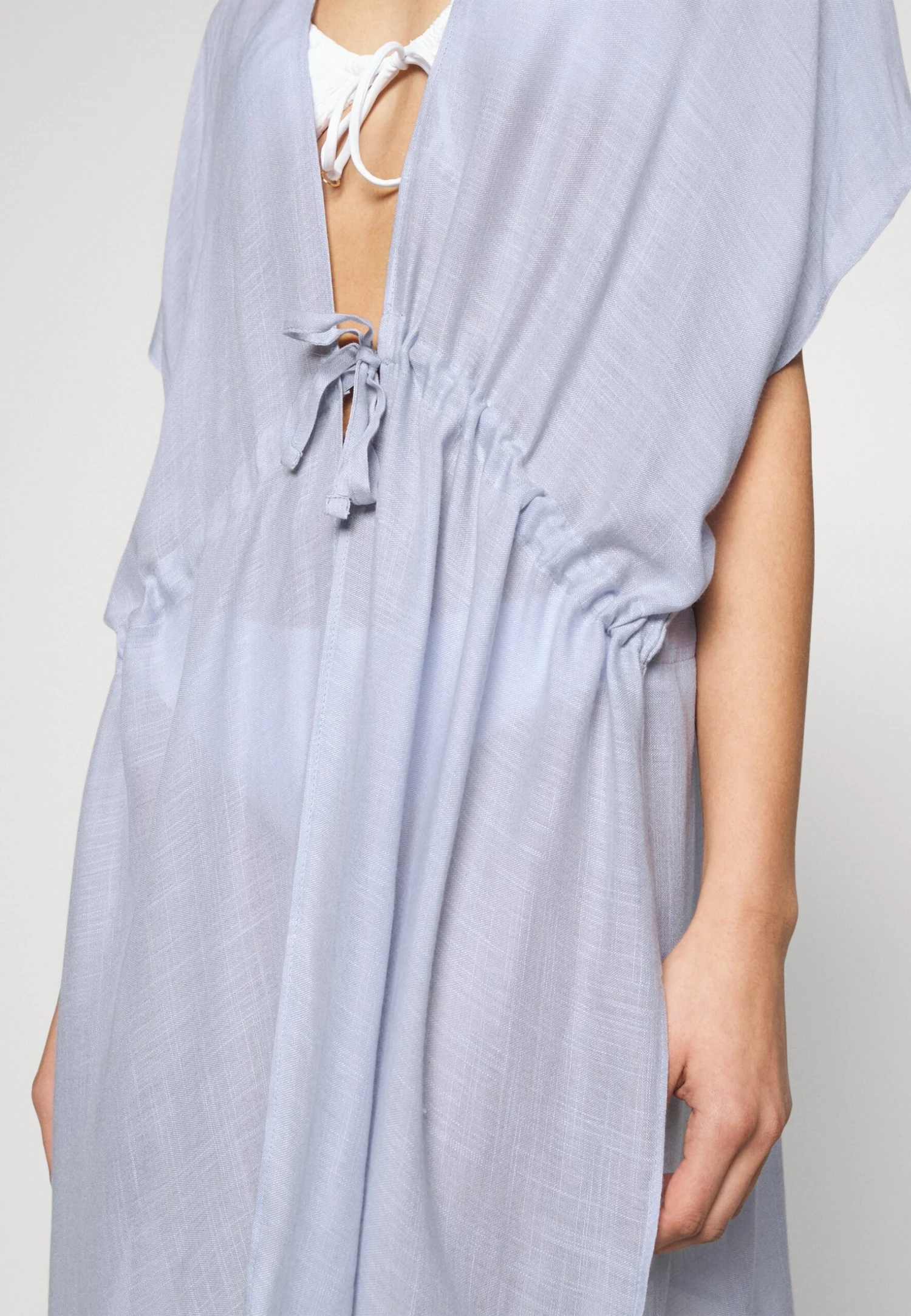 Anna Field Printed Short Kimono / 606 - Khaki_003 - Off-White - Strandaccessoire - 502 - Blue - Afbeelding 5