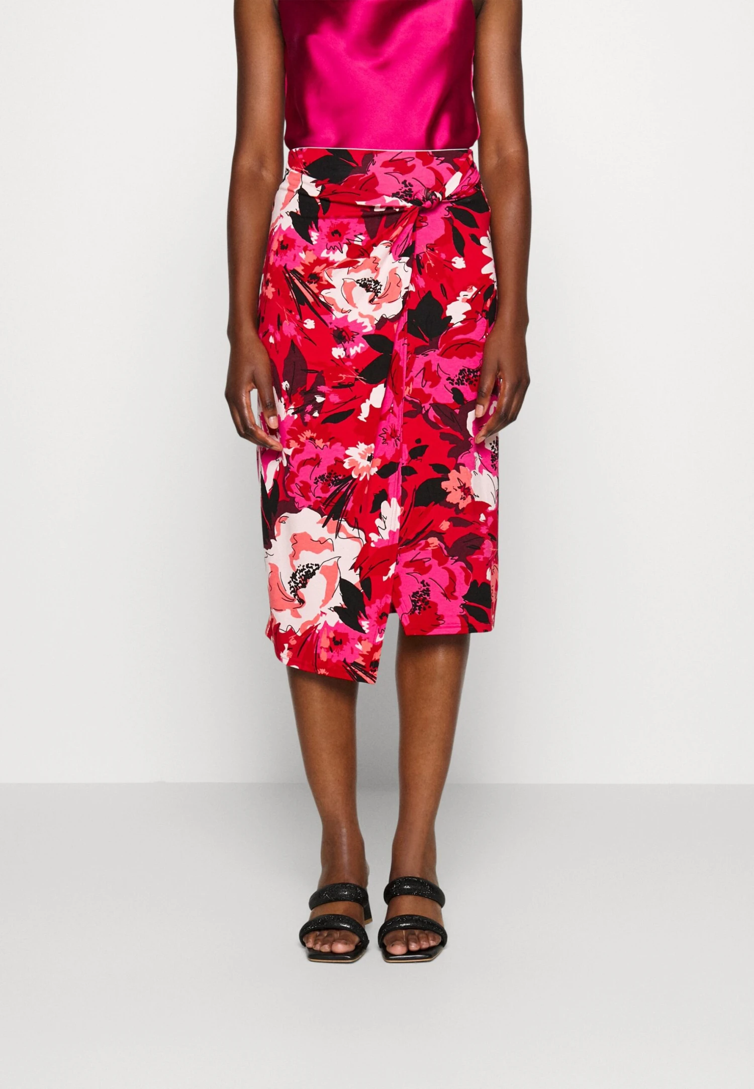 Anna Field Front Knot Midi Skirt - Kokerrok - Pink