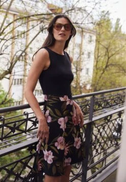 Anna Field Jurk - Black/Black/Pink