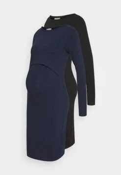 2 Pack Nursing Dress - Jerseyjurk - Dark Blue/Black