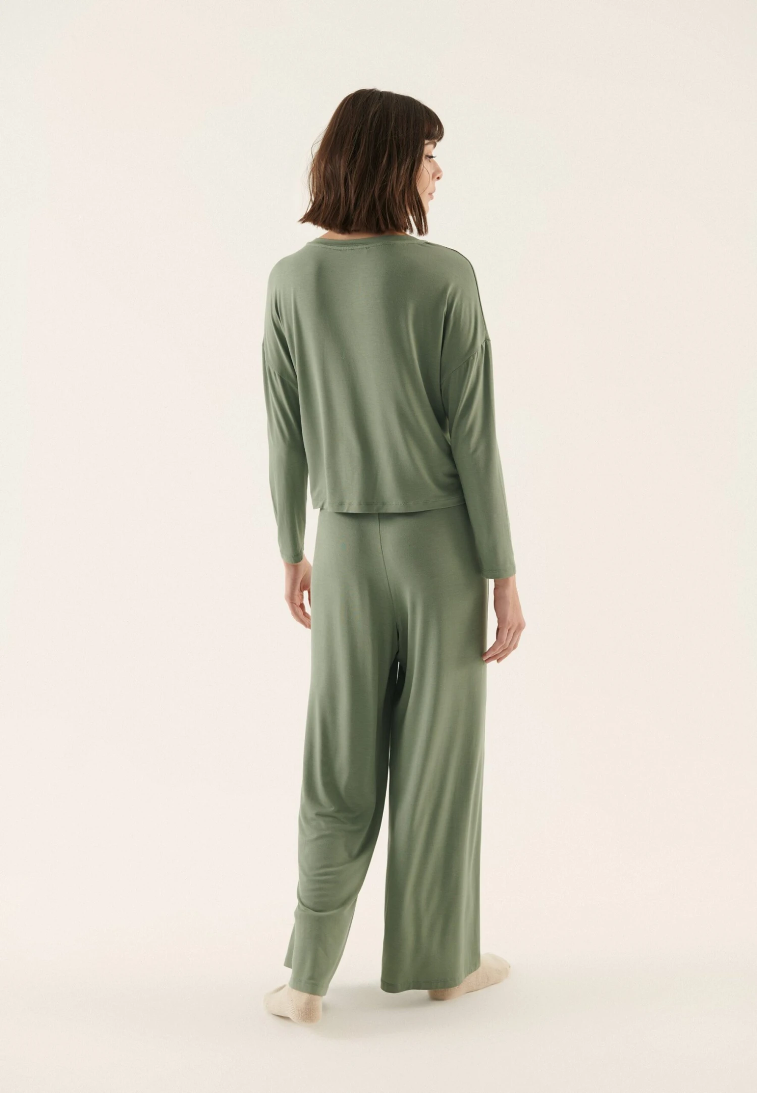 Anna Field Wide Leg - Pyjama - Khaki - Afbeelding 5
