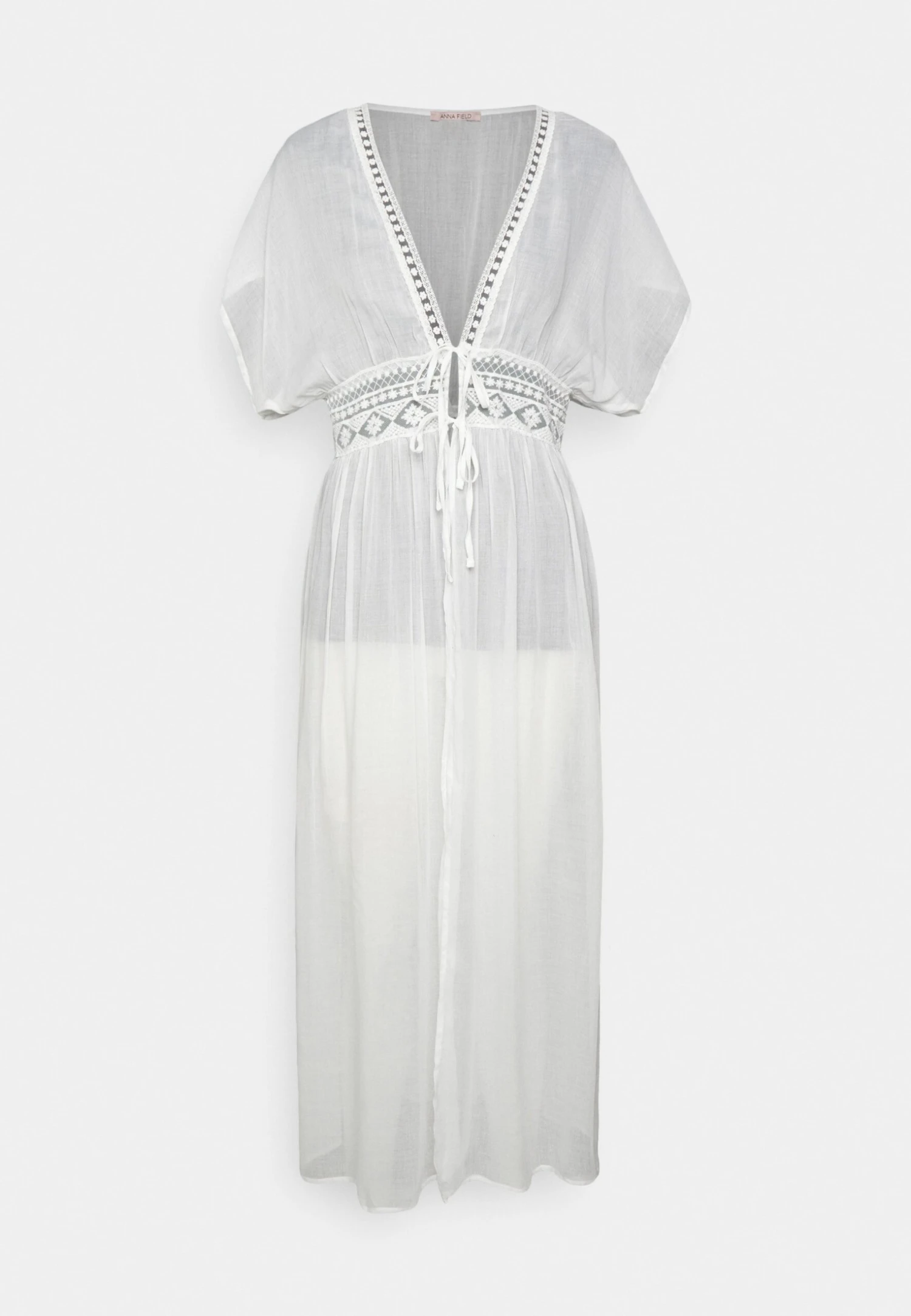 Anna Field Embroidered Cover Up/ 802 - Black - Strandaccessoire - 001 - White - Afbeelding 5