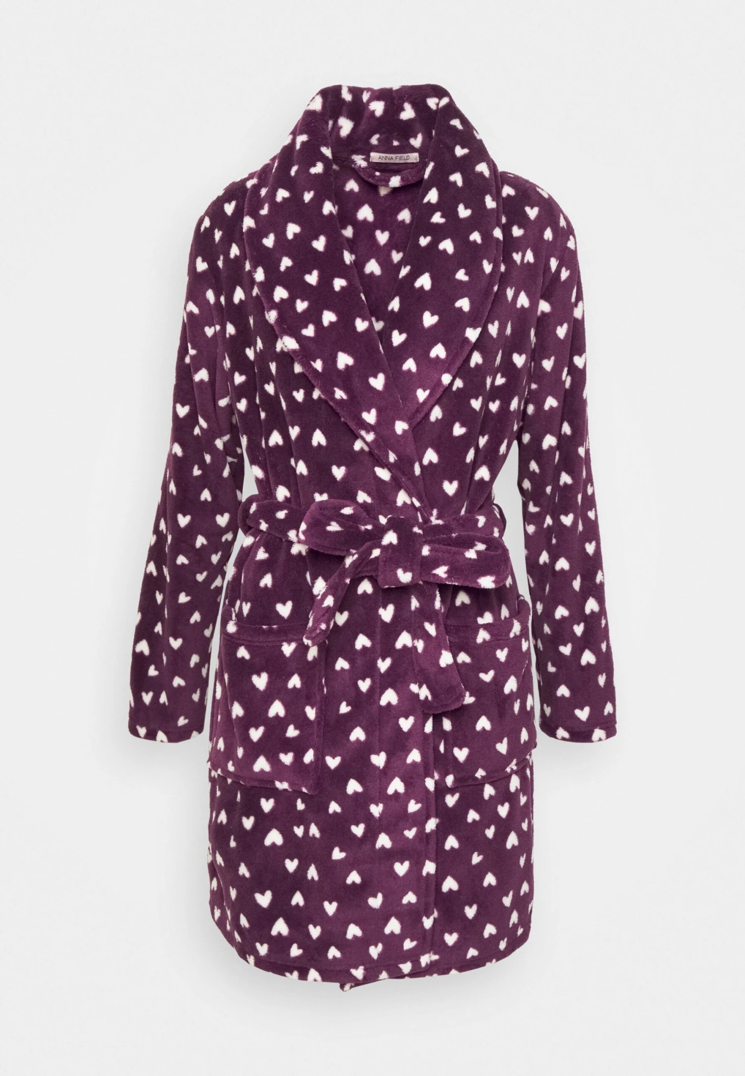 Anna Field Badjas - Dark Red/Beige - Afbeelding 4