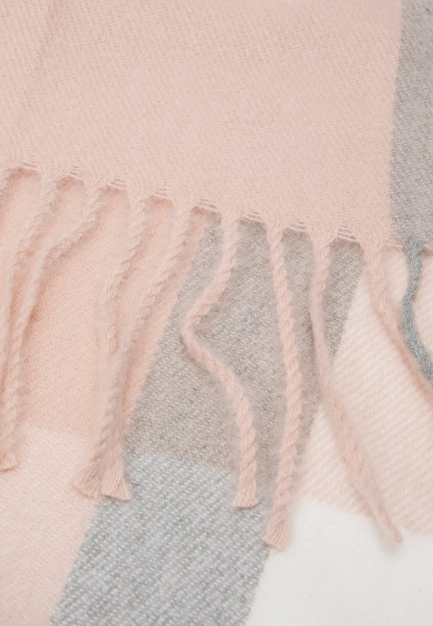 Anna Field Sjaal - Pink/Grey/Off-White - Afbeelding 3